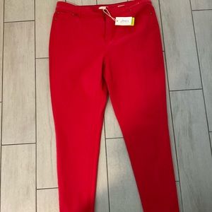 Joules red denim super skinny collection jeans size 14.
